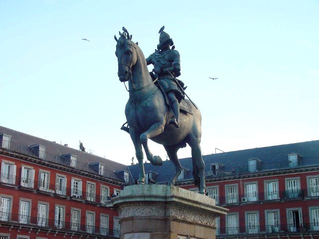 Madrid - Plaza Mayor - Estatua Felipe III
